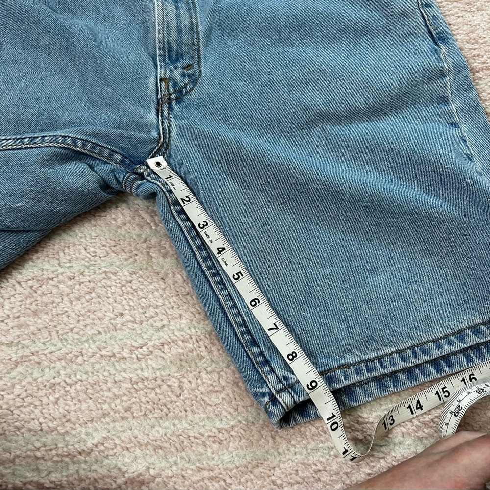 Vintage Levis 505 Jorts Denim Jean Shorts Size 38 Dad Short Classic‎ Light Wash - Picture 9 of 14